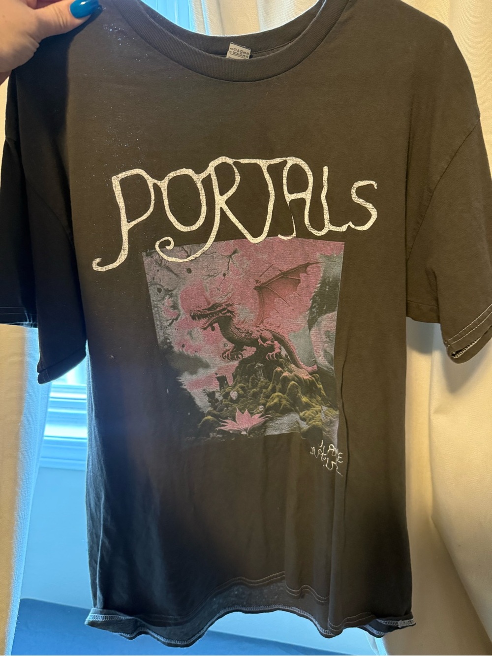 Melanie Martinez Portals Graphic Dragon Tee - Black with Pink Print